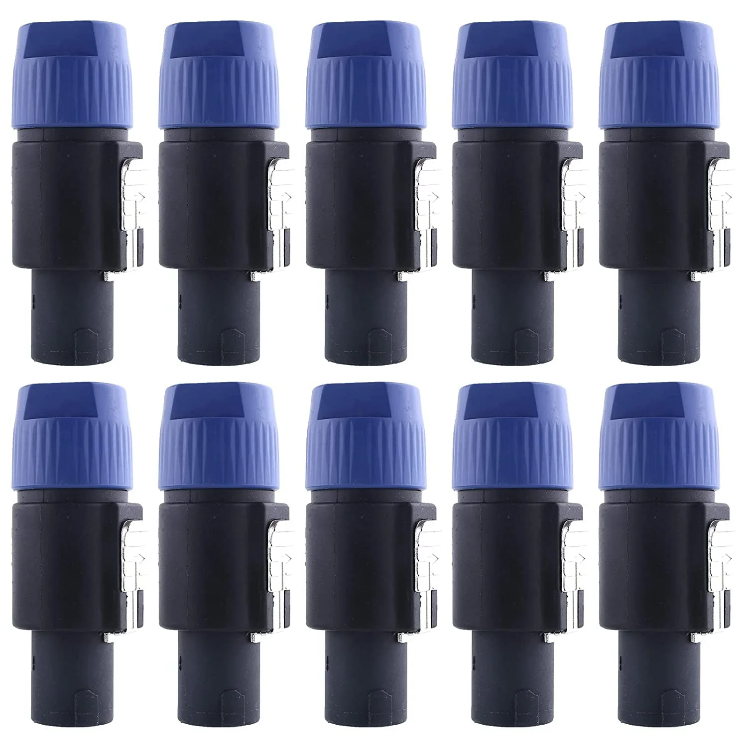 Eccellente-10 Pezzi Cavi per Altoparlanti NL4FC Testa Connettore per Cavo Speakon Spine per Altoparlanti a 4 Pin con Twist Lock Impermeabile per Cavi