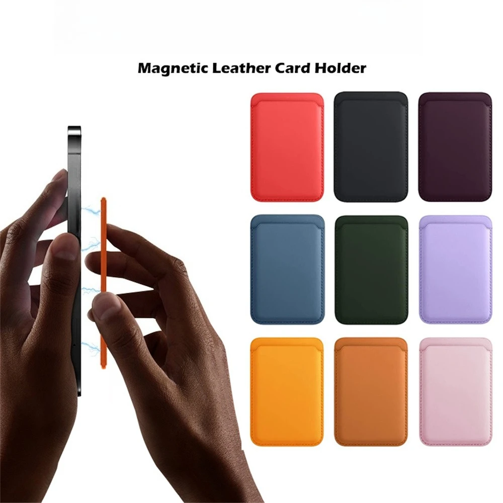 Mobile Phone Magnetic Leather Card Bag Universal Multi Color Slot Wallet Case For iPhone 15 16 Pro Max 14 13 Samsung S24 Ultra