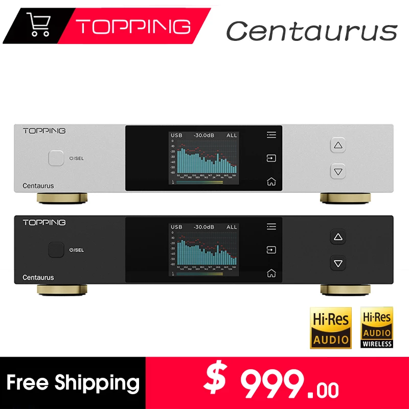 TOPPING Digital Audio Music Decoder Centaurus Fully Balanced High Performance R2R DAC Bluetooth5.1 QCC5125 DSD512 PCM768kHz LDAC