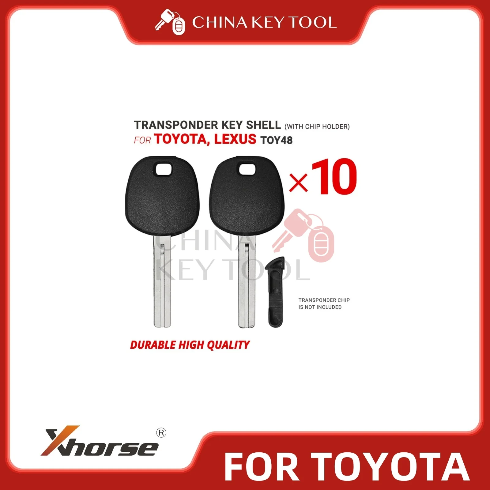 

10X чехол для ключа ретранслятора для Lexus, для Toyota с Blade TOY48 с держателем чипа