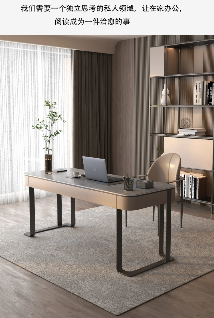 LJYLight luxury rock slab desk Household Italian minimalist desk Consultation writing desk