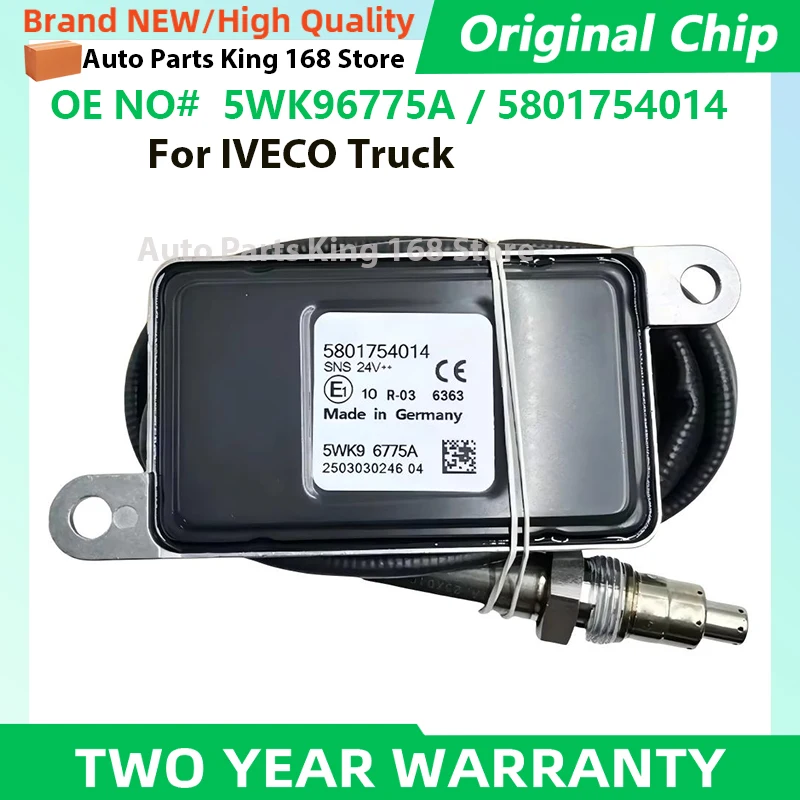 Sensor NOX Original Novo 5WK96775A 5801754014 5WK9 6775A, Sensor de Nitrogênio e Oxigênio para IVECO Stralis Eurocargo Trakker X-Way
