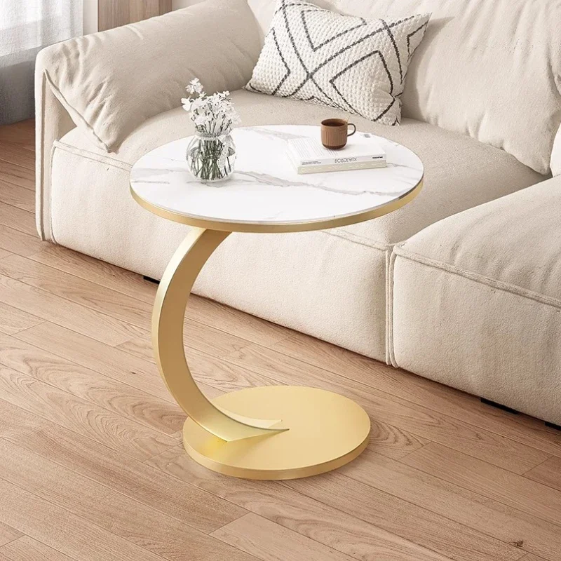 Coffee table marble side table sofa side table balcony small round table bedside table creative corner table small table