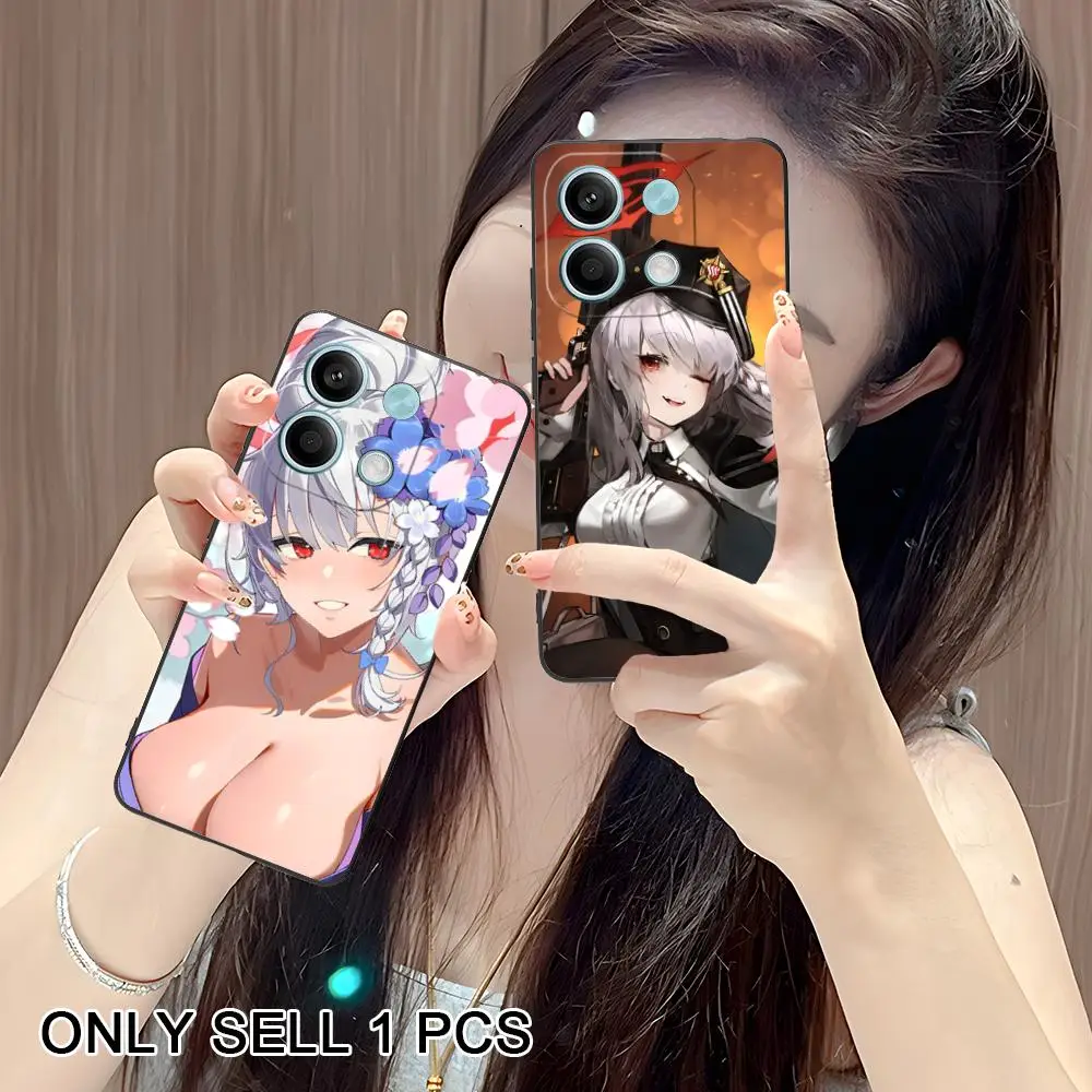 Blue Archive Haruna Phone Case for POCO F8 F7 F6 F5 F4 Pro GT C75 C71 C65 C61 C40 Pro Ultra Soft TPU Shockproof Cover