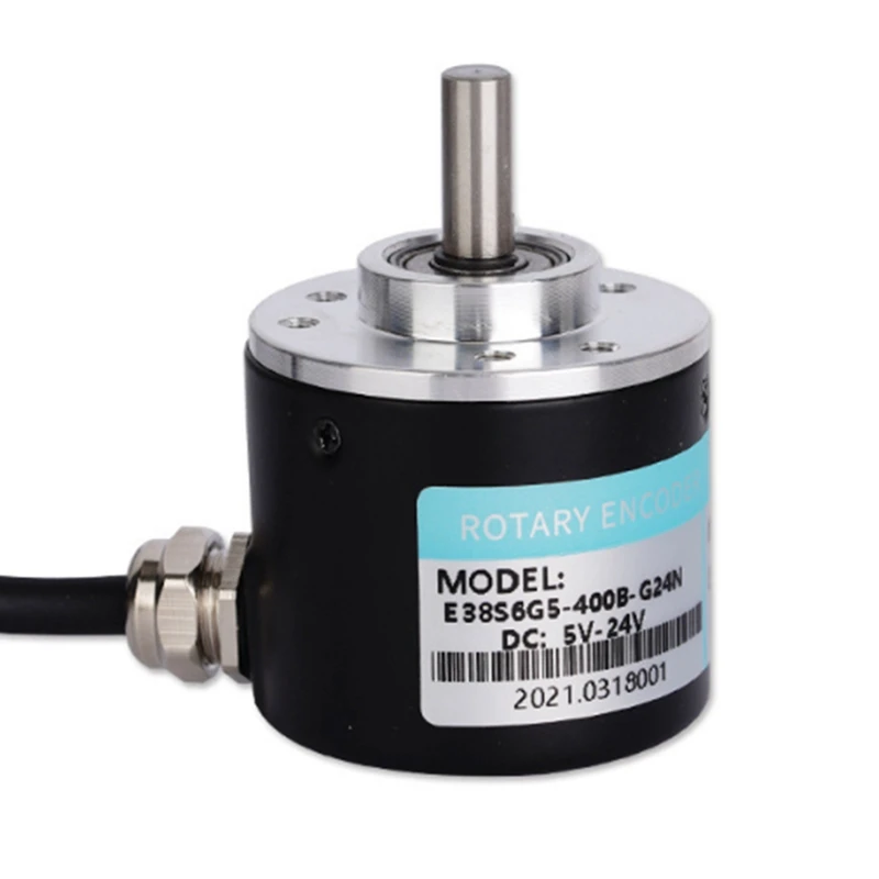 Rotary Incremental Encoder 38S6G5-B-G24N AB 2-Phase Connection 50P/R 5-24V Solid Shaft DC Open Collector NPN Output