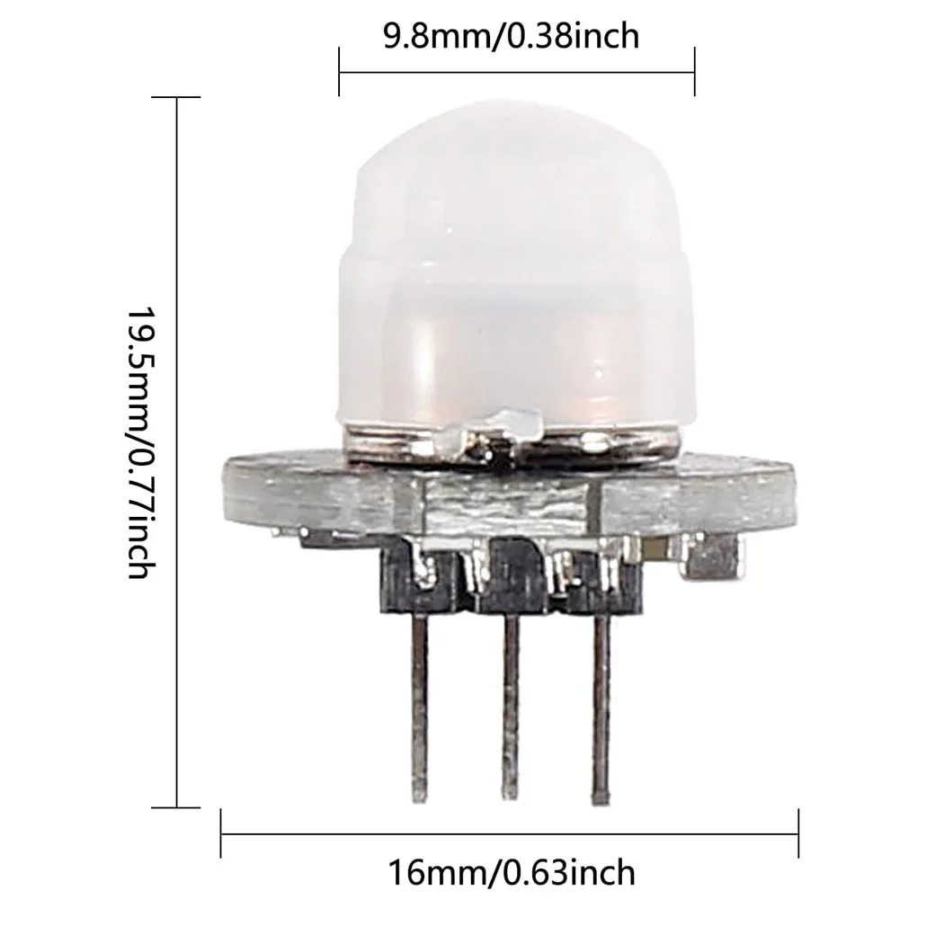 5 PCS Mini SR602 Modulo rilevatore sensore di movimento Interruttore sensoriale a infrarossi piroelettrico per Arduino elettronico fai da te