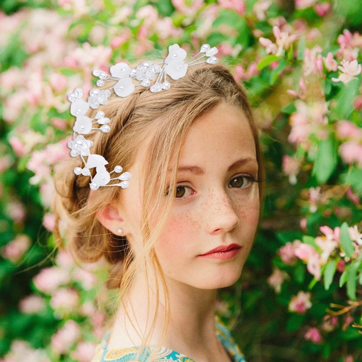 

Flower Hair Band Women Bridal Headband Wedding Hoop Rhinestone Crystal Elegant Bride Bridesmaid Accessories Hair Tools