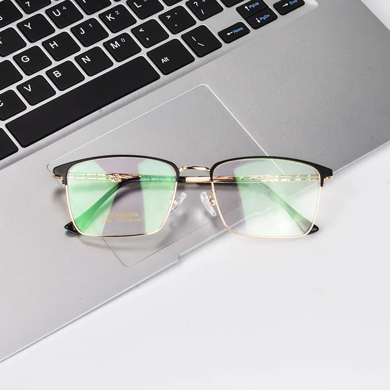 SHINU Progressive Multifokalbrille aus Titan mit Nah- und Fernsicht-Abstandsbrille, übergroßes Brillengestell in großen Größen – Detail 6