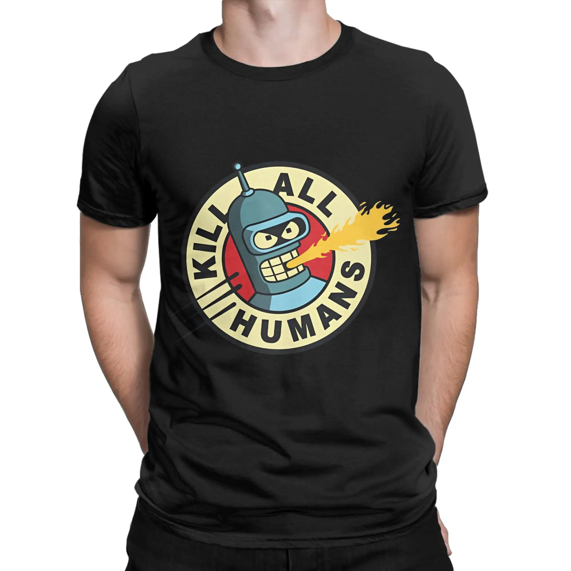 Harajuku T Shirt Summer F-Futuramas  Hip Hop T-Shirts  Save thr Planet  100 Cotton Tee Shirt for Man  Short Sleeve Top Tees