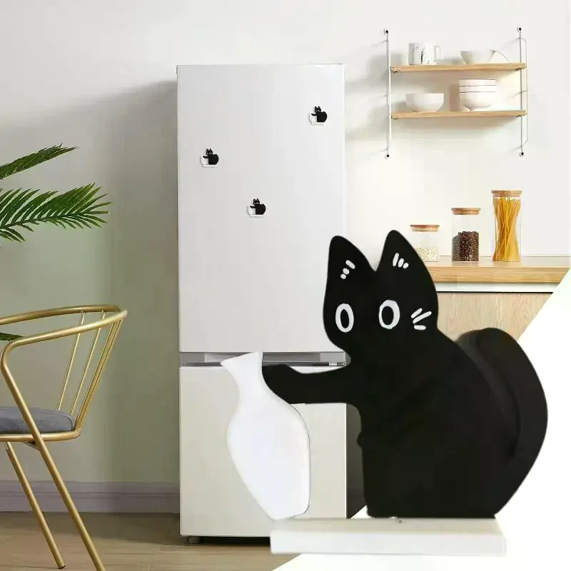 3D Printed Kitten Vase Cute Simple Figure Desktop Decoration Refrigerator Magnets