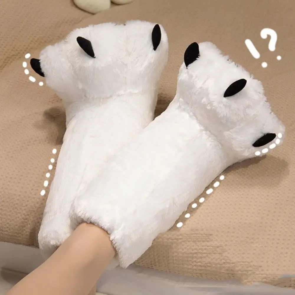 Modne Kreskówkowe Buty do Cosplay, Duże Futrzane Pluszowe Buty z Pazurami Bestii, Grube, Ekstrawaganckie Kozaki za Kolano, Prezent