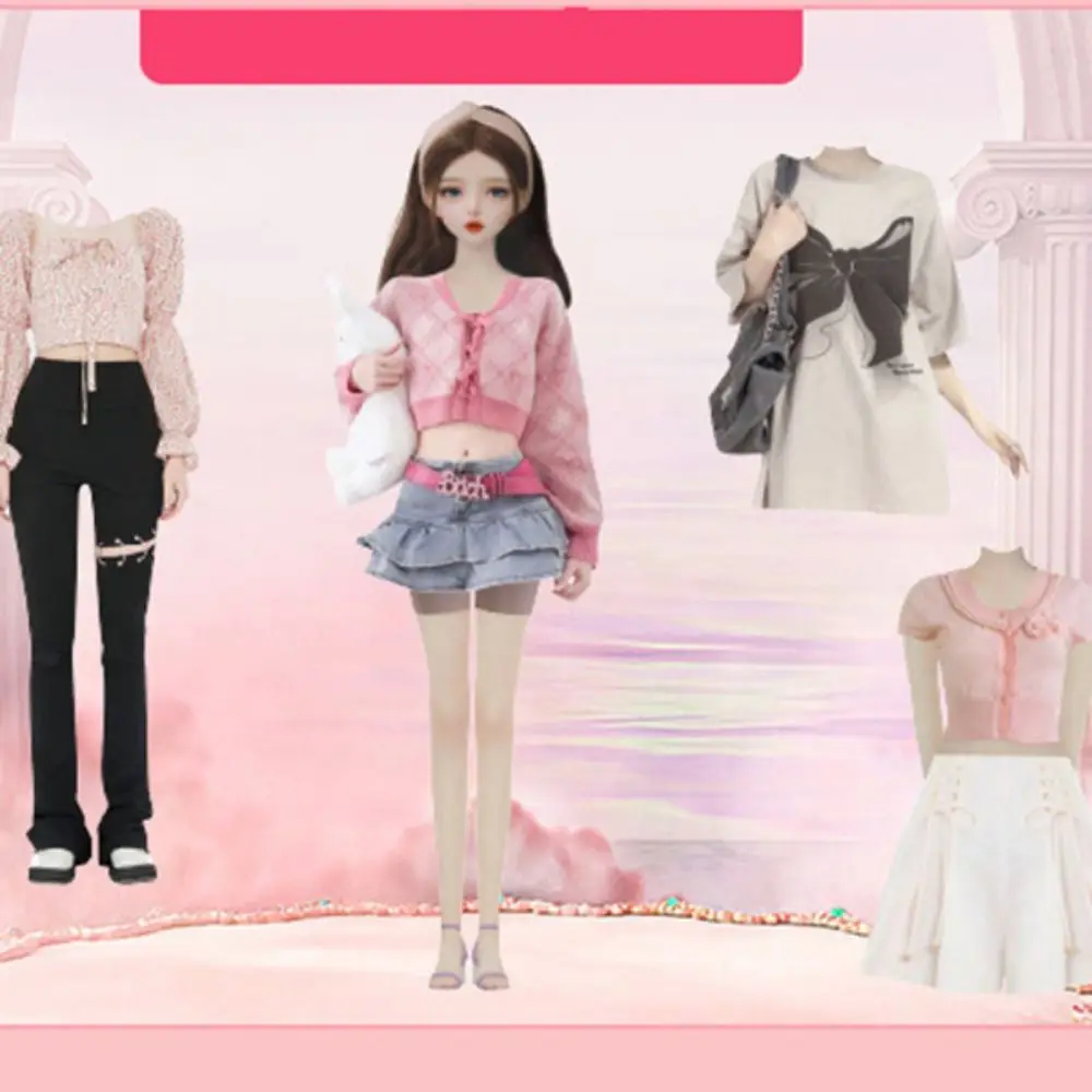 No Cutting Paper Doll House Girl DIY Handmade Paper Doll Quiet Book Collage Set Cartoon DIY Cute Princess Book Makeover Game