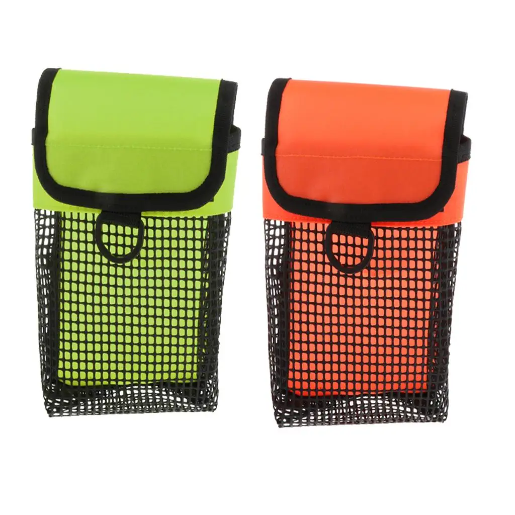 

Heavy Duty Mesh Pouch with Swivel Clip SMB Safety Marker Underwater Equipment Bag for Snorkeling Gear