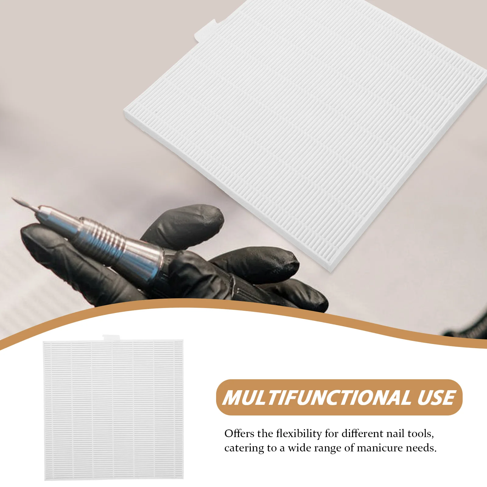 Dust Collector Filter Nail Art Tool Lightweight Safe Efficient Cleaning Nail Filing Buffing