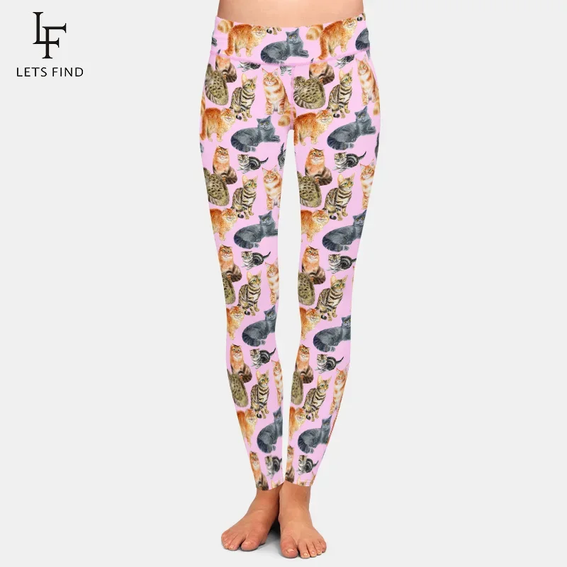 LETSFIND-mallas de cintura alta para mujer, Leggings cómodos, suaves e informales, con estampado de perros, novedad