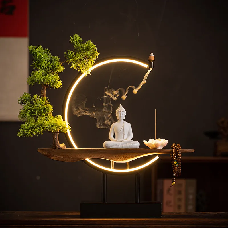 Zen Bakhoor Incense Burner Fragrance Holder Buddhist Religious Item Offering Japanese Decor Porta Inciensos Incense Stand Decor