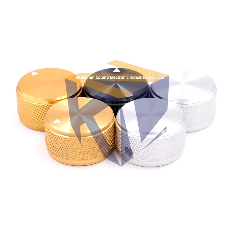 1pcs 30mm Solid Aluminum Potentiometer Volume Knob for Tube Amplifier, 6mm Shaft Hole