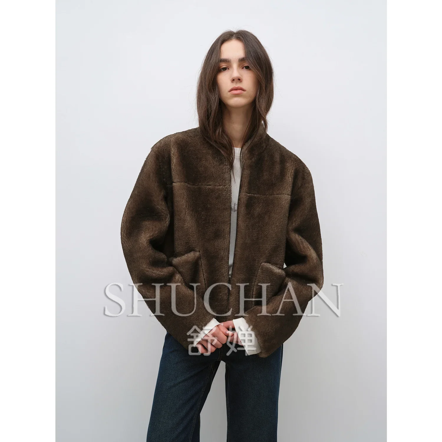 

Fashionable Layered Spanish Merino Fur Double-faced Fur Coat for Winter New 2024 Casaco De Pele Feminino