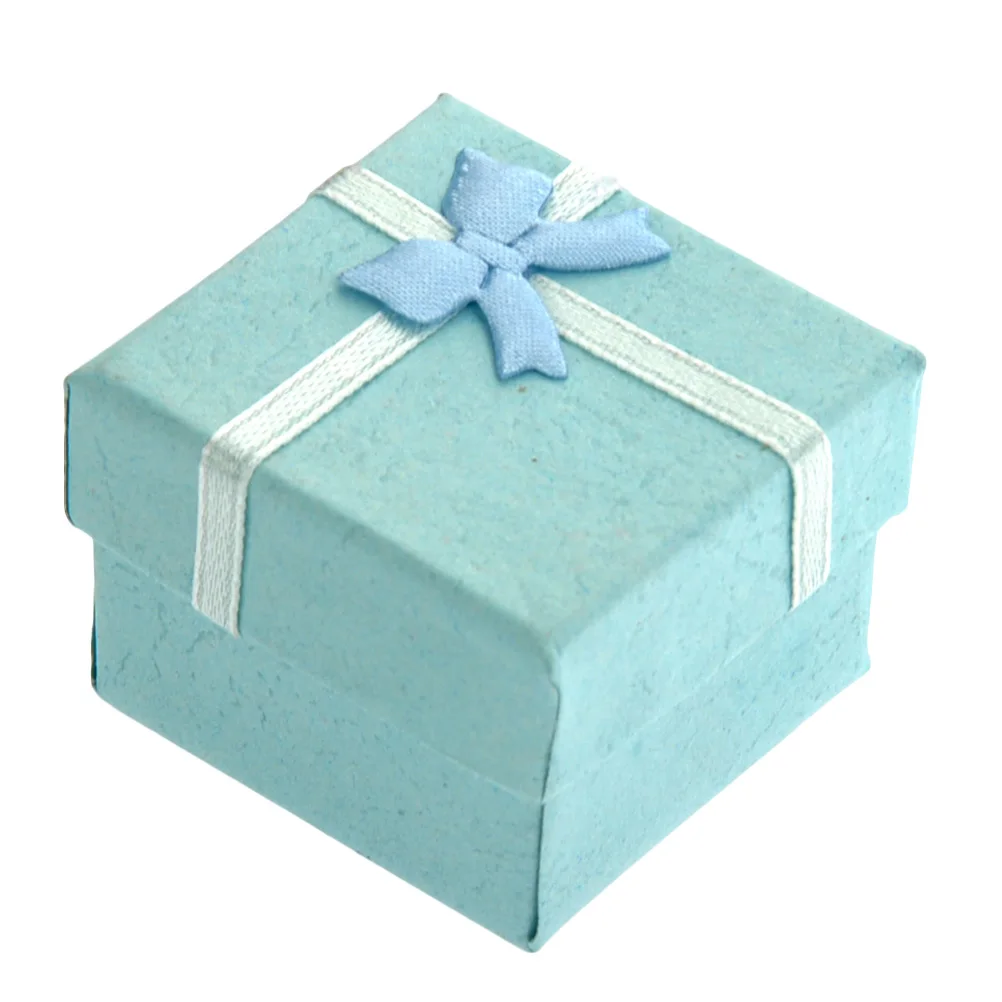 24 قطعة صندوق مجوهرات بعقدة على شكل فيونكة ورق فاخر آمن على شكل حلقة سوار تخزين هدية لحفلات الزفاف والخطوبة وأعياد الميلاد والذكرى السنوية