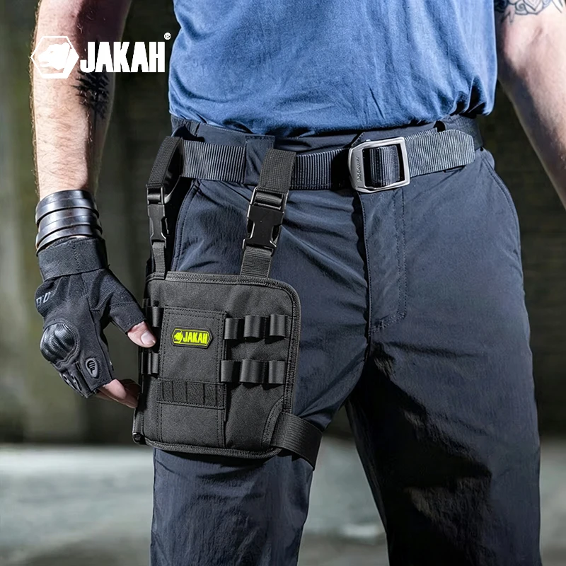 Jakah Leg-mount Tool Pouch Multi-functional Tool Bag Compact Repair Tool Holder For Auto Repair On-site Maintenance