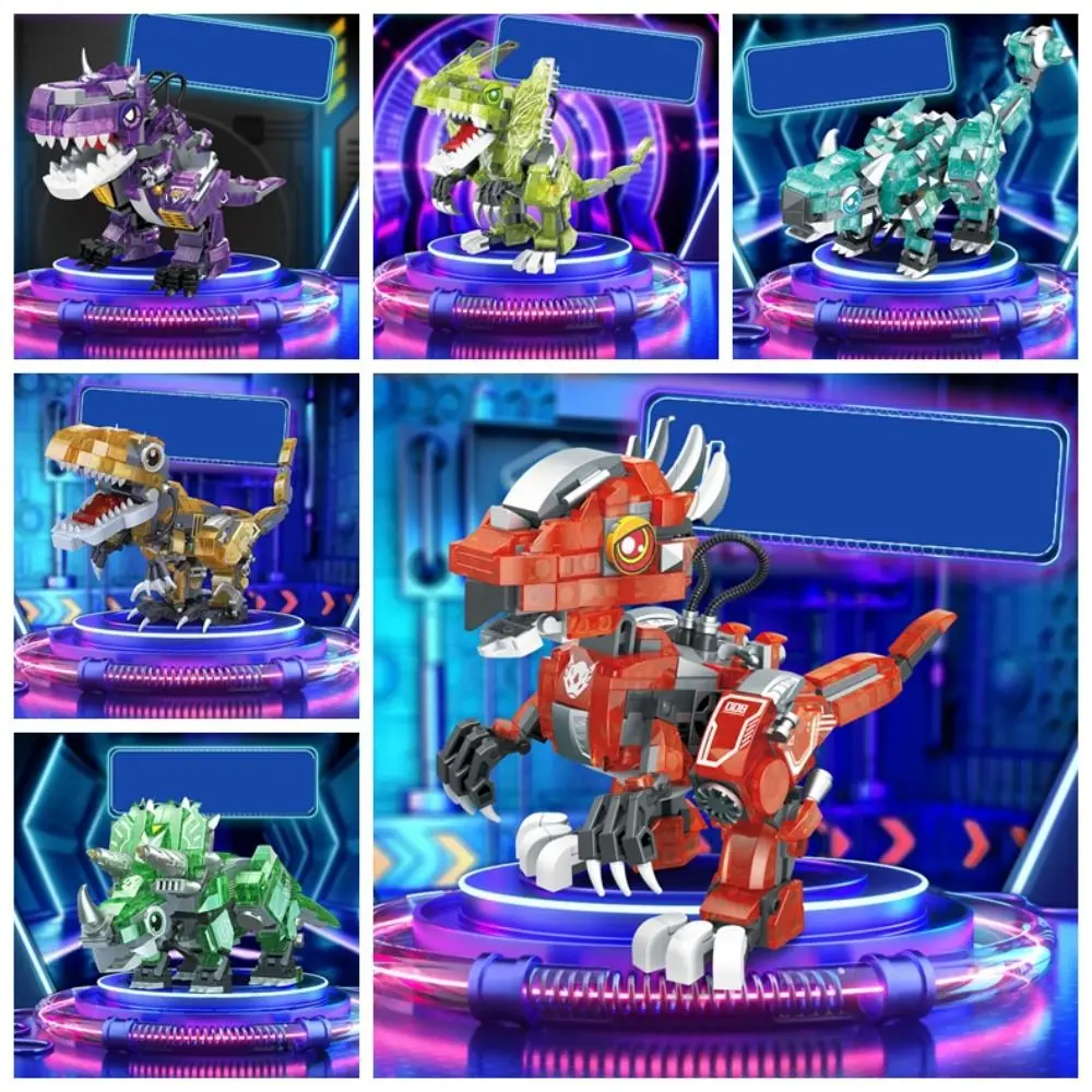 Tyrannosaurus Luminous Dinosaur Building Block Toy Triceratops Simulation Mechanical Dinosaurs Block Spinosaurus Handmade