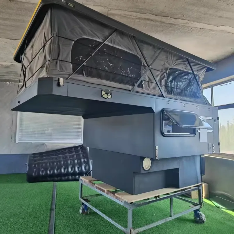 Ultimate Truck Bed Camper with Pop Up Tent Cabin for Overland Adventures Off Road Travel Hunting Fishing and Camping