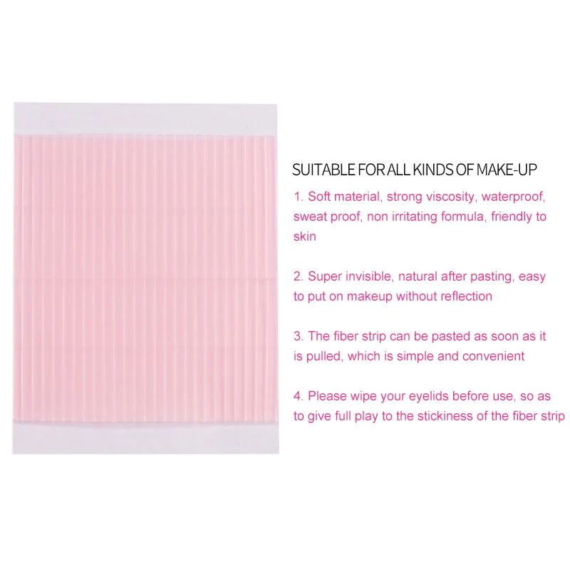 Natural Lasting Double Eyelid Fiber Invisible Transparent Double Sided Strip Adhesive Fiber Stretch Eye Makeup Tools