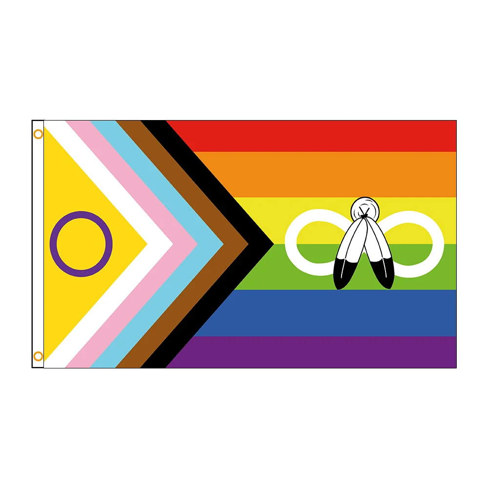 FLAGDOM 60X90 90X150cm Two Spirit Homosexuality Interior decoration banners and flags Polyester fabric