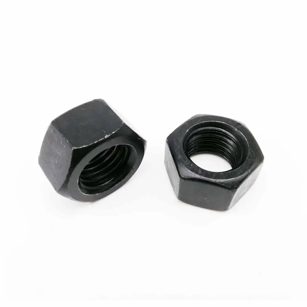 1/2/5/10/20/25/50 Black Grade 8.8 Steel DIN934 Hex Hexagon Nut M1.4 M1.6 M2 M2.5 M3 M3.5 M4 M5 M6 M8 M10 M12 M14 M16 M18 M20 M24