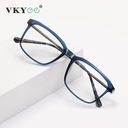 VICKY, nuevas gafas clásicas geométricas simples con diseño de montura cuadrada para hombre, gafas antiluz azul que se pueden personalizar con prescripción LS213