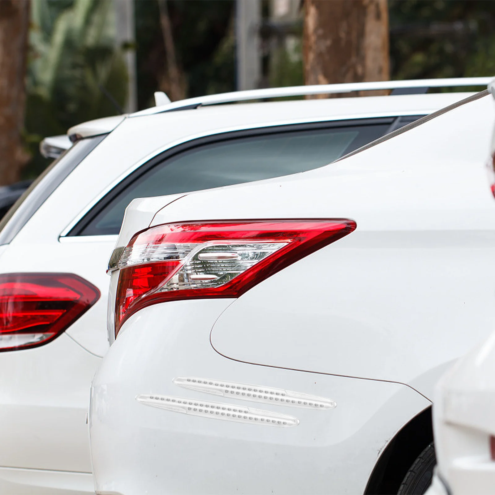 4Pcs Car Door Anti-Collision Strips Transparent Silicone Stickers Auto Protector Anti-Scratch Buffer Guard Safety Trim