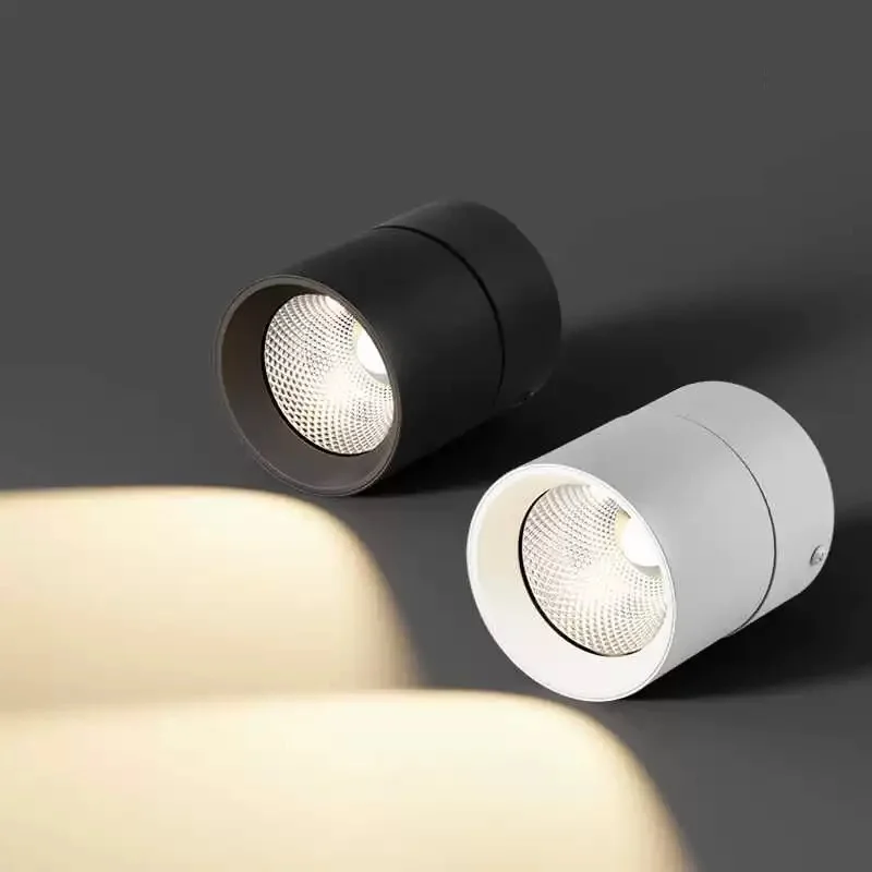 COB Open-Mounted Folding Adjustable Angle Spotlight Anti-Glare Living Room Background Wall Hole-Free Ceiling Lamp