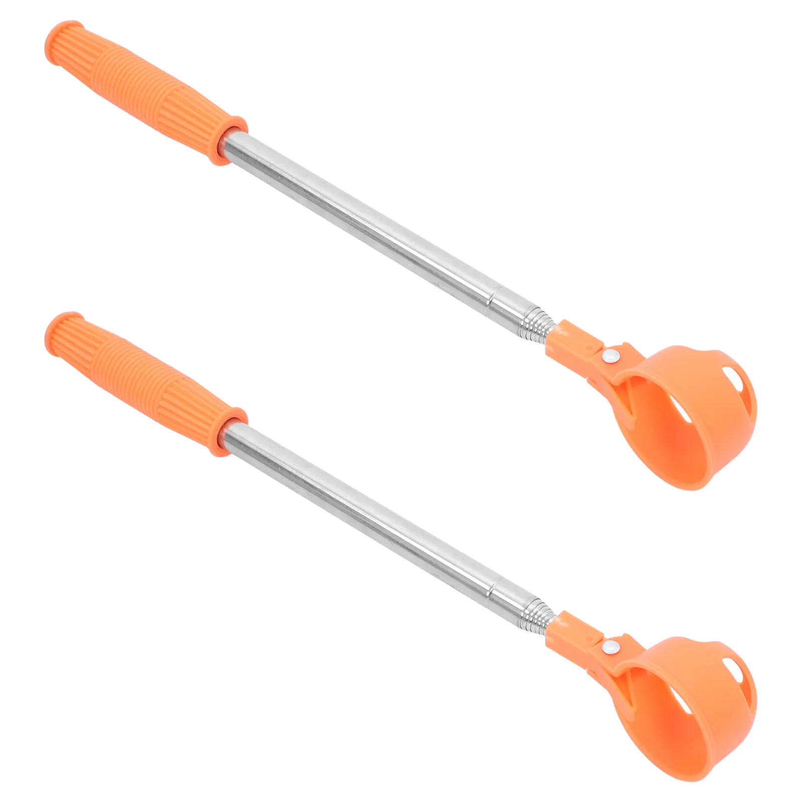 2Pcs Egg Grabber Telescoping Stainless Steel Egg Picker Upper Tool for Chicken Coop Straw Nesting Box Easy Retrieval