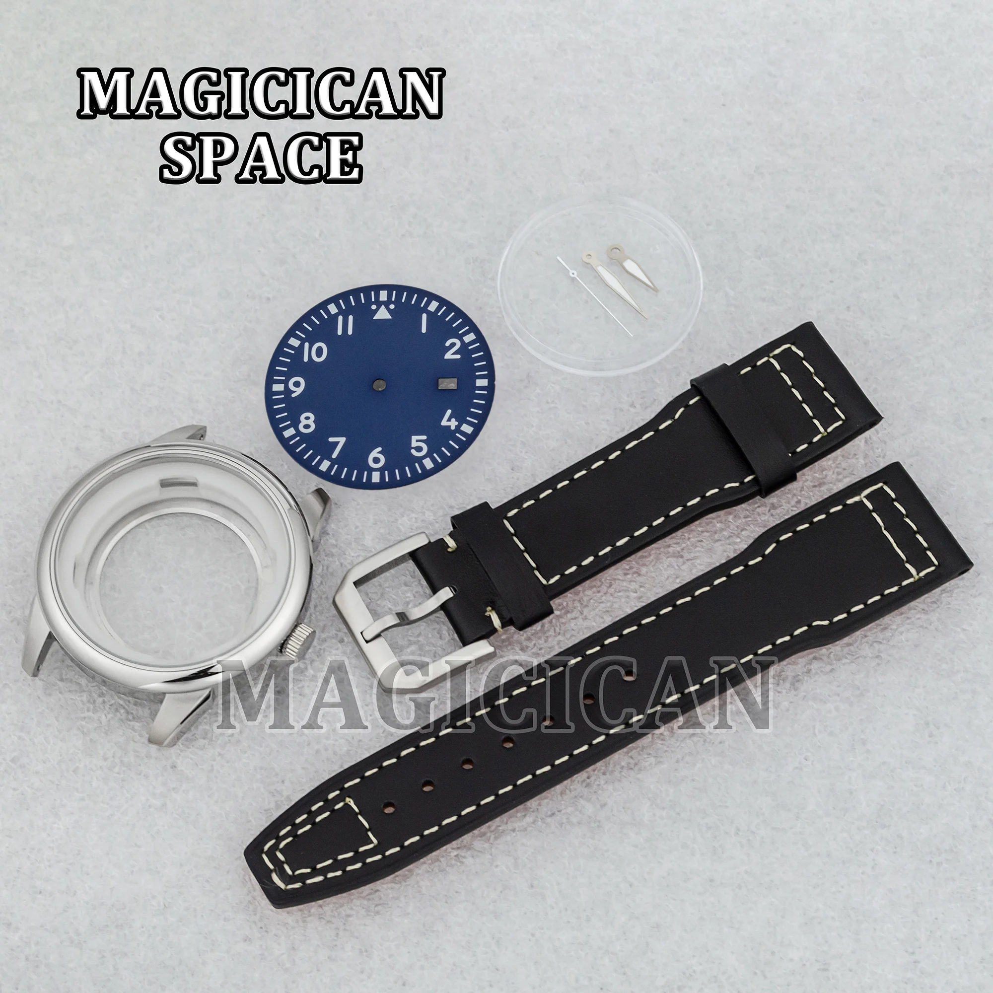 

NH35 Case Genuine Leather Strap Luminous Dial Hands for Mod Mark XX Watch Replacements Parts NH35/NH36 Automatic Movement