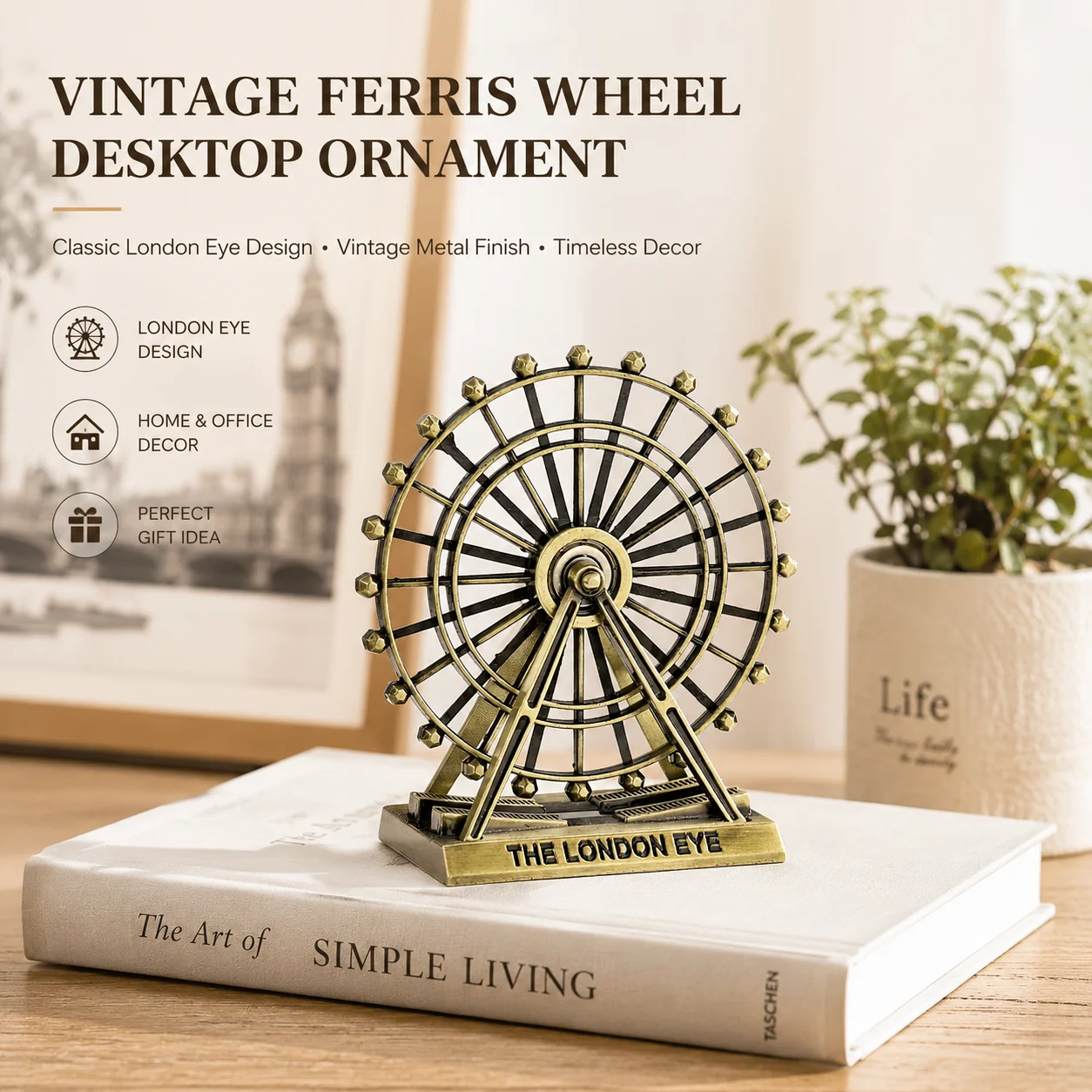 Office Furniture London - Ornamento Vintage Ruota Panoramica, Miniatura London