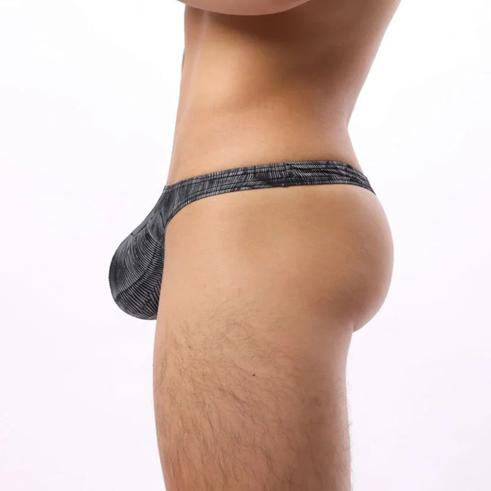 Ropa interior Sexy para hombre, bragas con bolsa, lencería de cintura baja, tangas