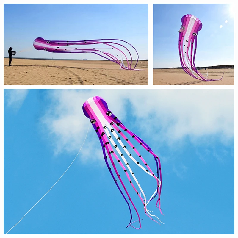 

free shipping large octopus kite for adults soft kite professional kites factroy inflatable toy Outdoor play kite surfing Winder