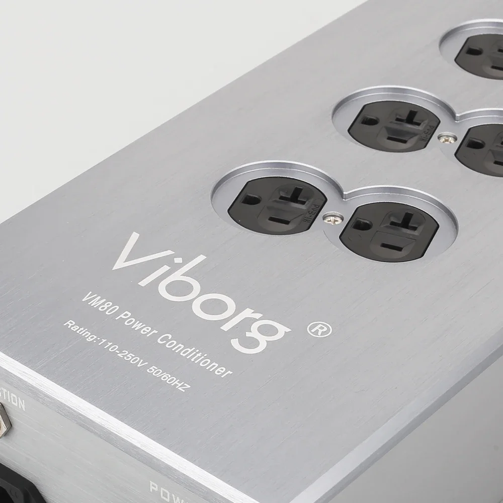 Viborg VM80 HiFi محطة تصفية الطاقة مقبس الولايات المتحدة 8 طرق مكيف طاقة التيار المتردد لتنقية الصوت موزع شريط التيار المتردد الأمريكي