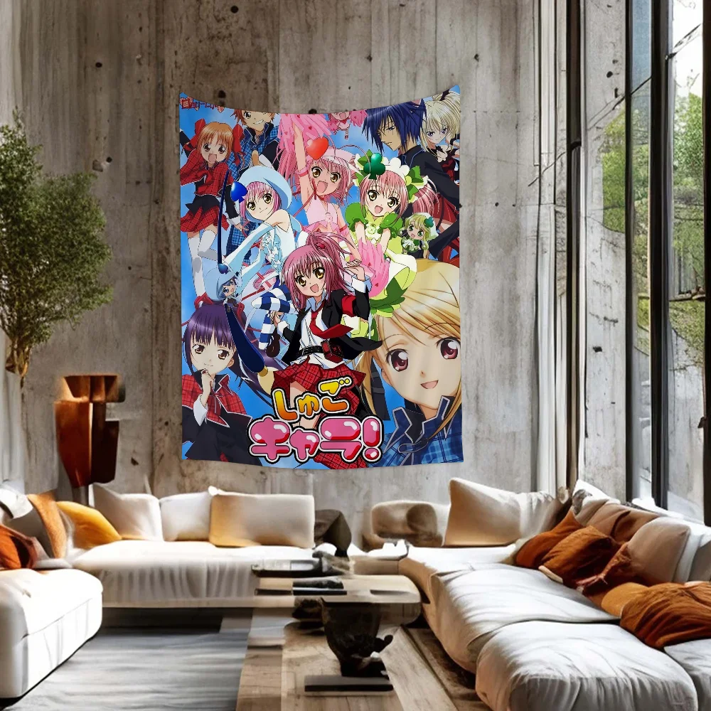 Shugo Chara Japan Anime Tapestry Art Printing Bohemian Wall Tapestries Mandala Decor Blanket