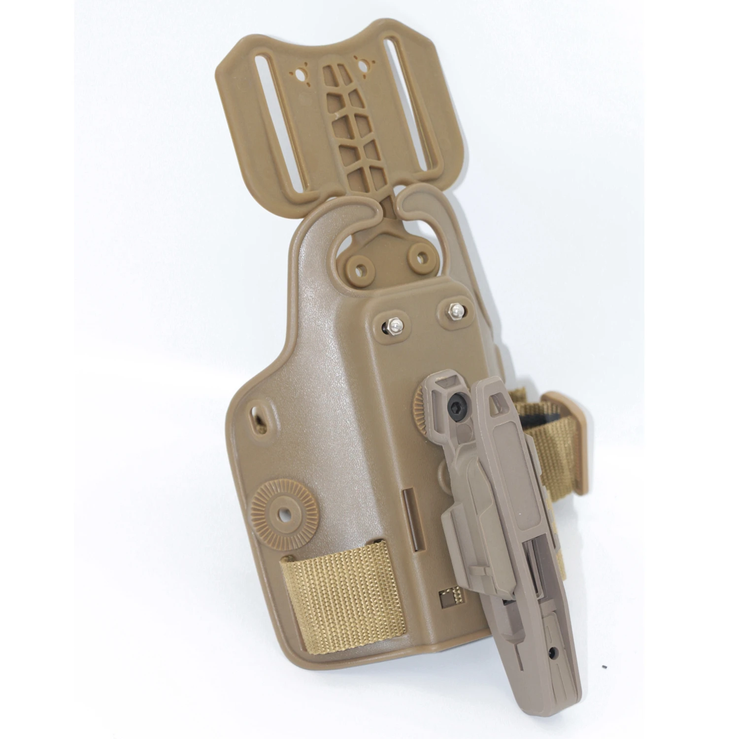 LEF Funda táctica para pistola con riel Picatinny cintura y muslo - imagen 5