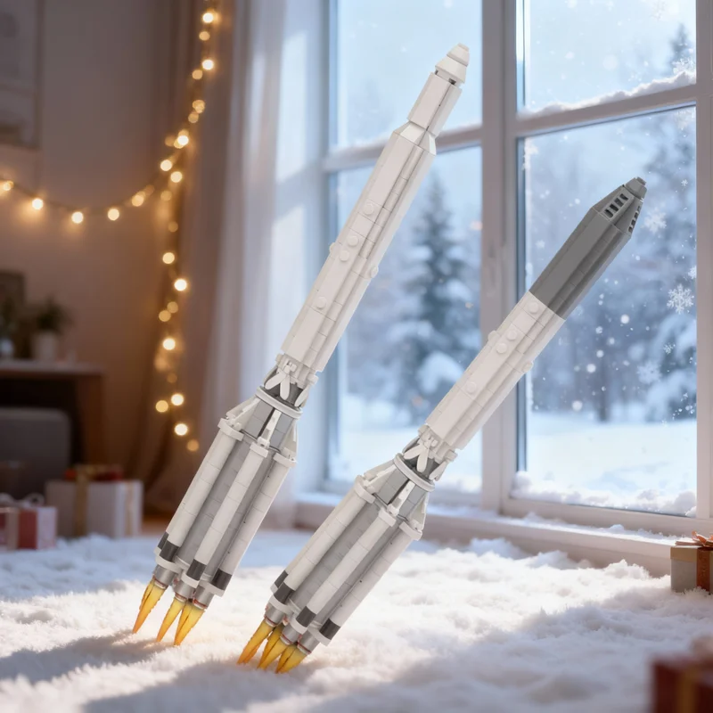 

244 детали MOC Proton M Советская тяжелая ракета 1:220, модель-конструктор, креативный подарок, коллекционный декор, премиум-класс для детей