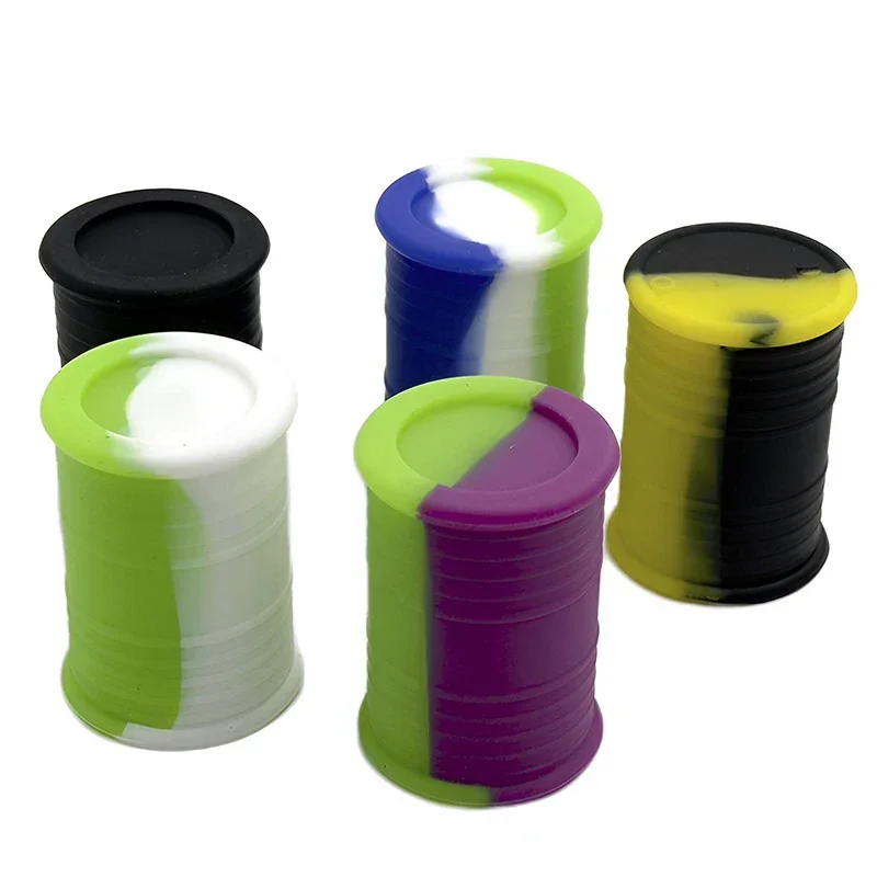 Oil Barrel Shape Jar Silicone Cosmetic Nonstick Container Bottle Face Cream Jars