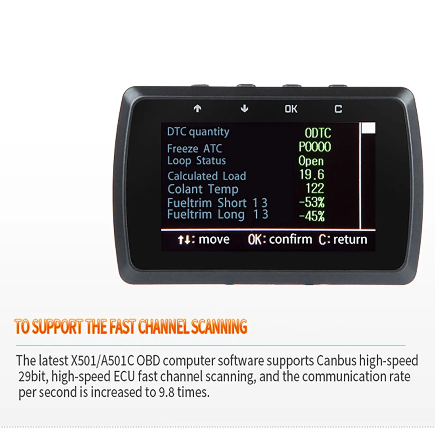New A501 Head Up Display Universal Instrument High-definition Car Intelligent OBD HUD Computer Fuel Consumption Vehicle Speed