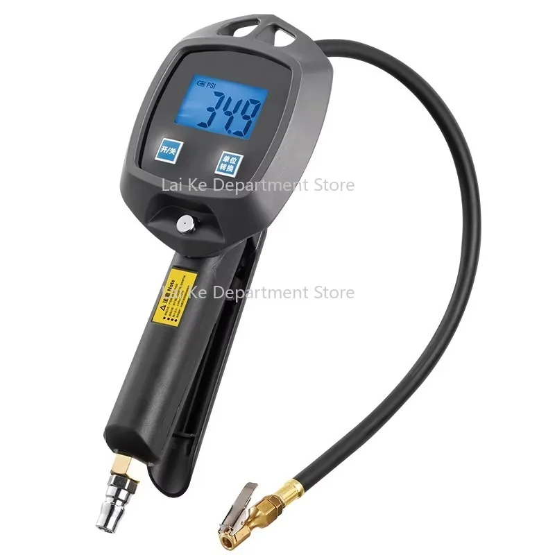 

Hot Sale LCD Display Digital Car Tire Pressure Gauge with Inflator Hose Universal Metal Inflator 0-255Psi