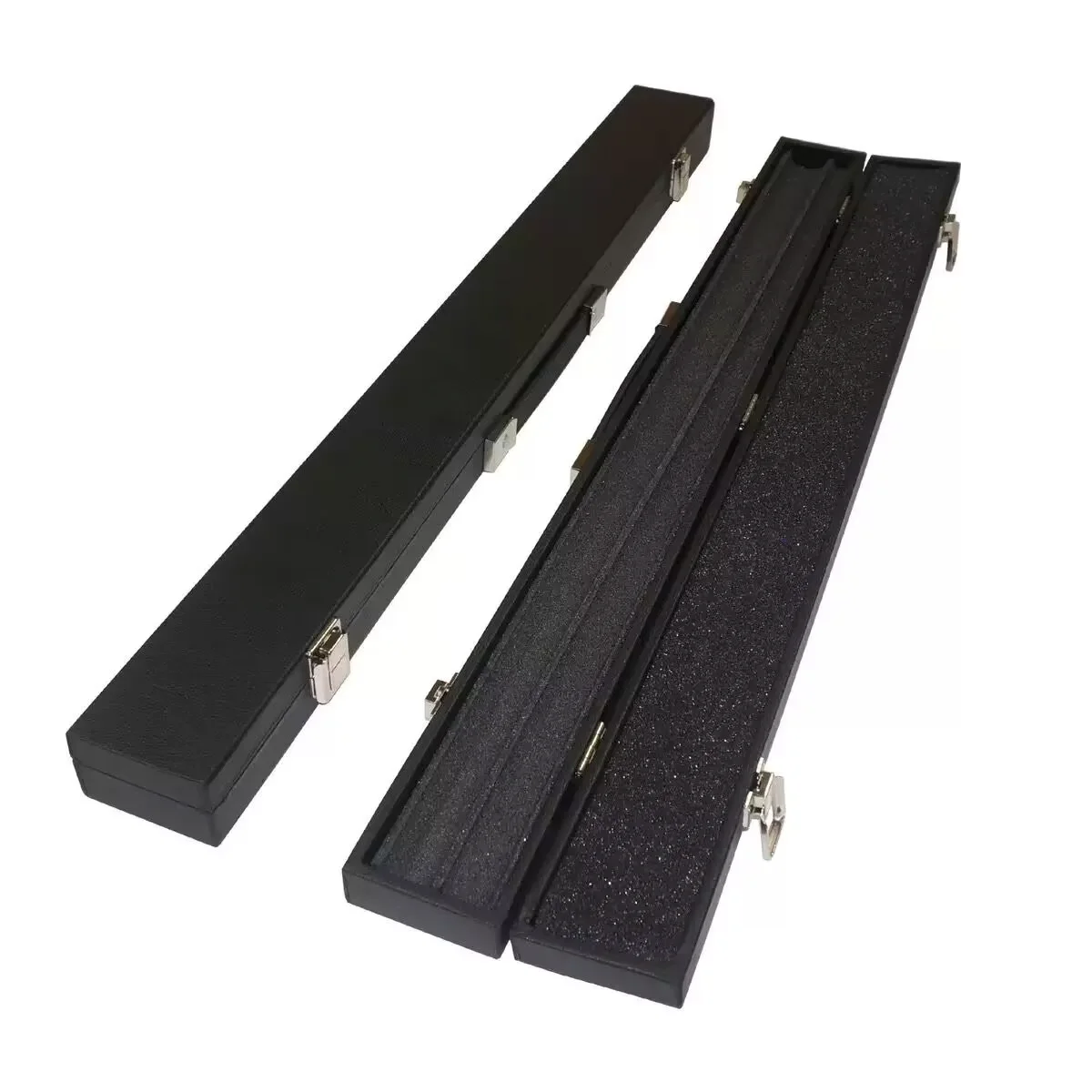 

Pure black leather billiard cue case can hold a 75cm two-piece billiard cue outer box dimensions: 85 x 7 x 5 cm