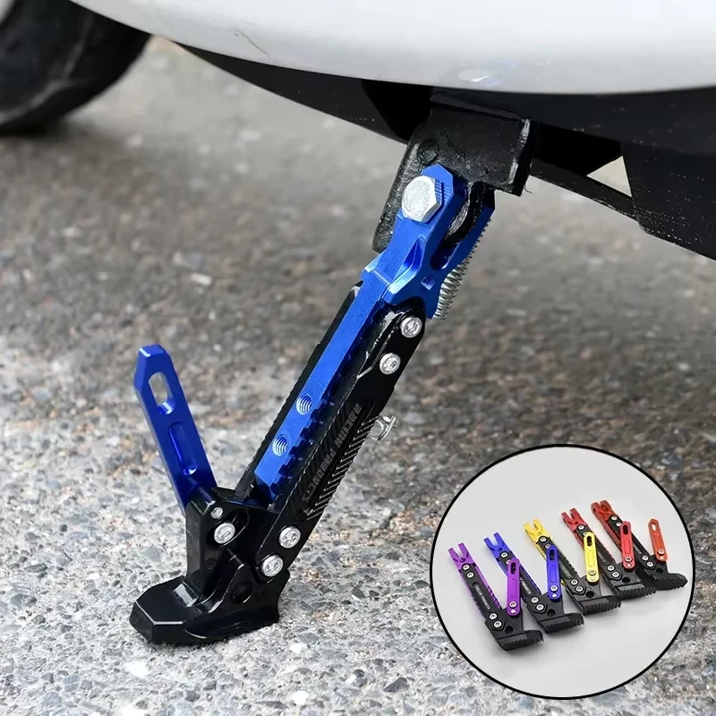 Soporte para motocicleta, soporte de estacionamiento, soporte lateral, soporte de pie, soporte tipo muleta, accesorios universales para moto