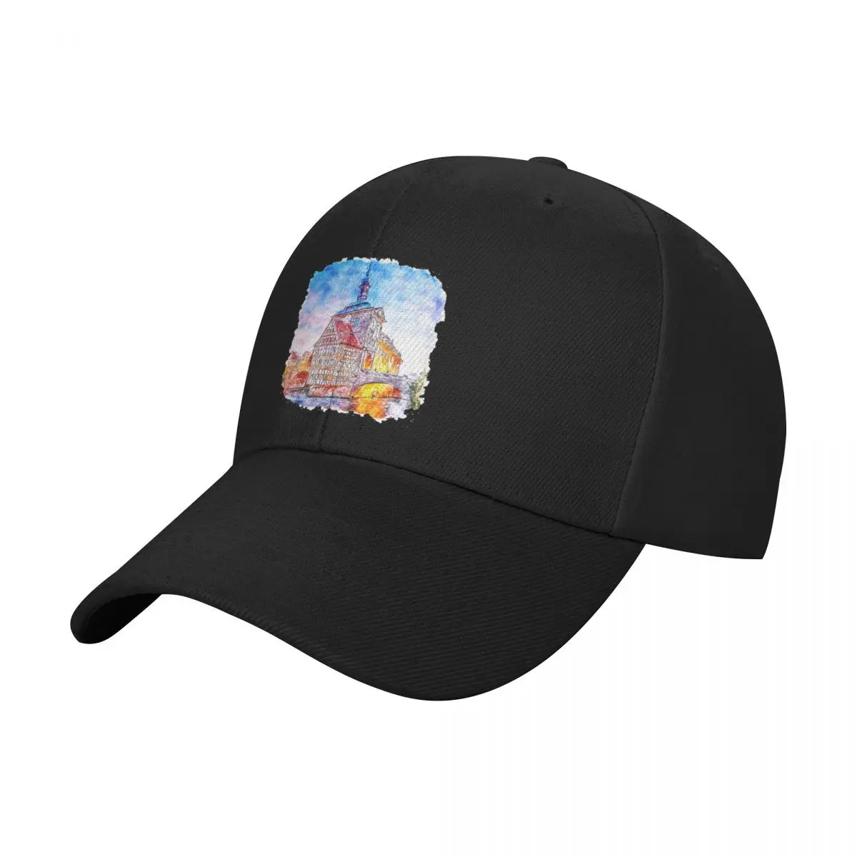 Bamberg germany watercolor sketch hand drawn Baseball Cap Sports Cap Luxury Hat Rugby Women's Beach Outlet Men's