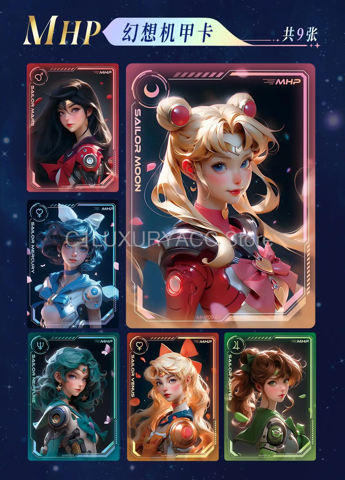 New Genuine Sailor Moon Card Anime Beautiful Girl Characters Rare SSP Constellation Series Collection Cards Children Xmas Gifts