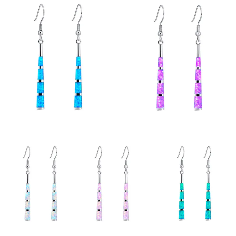 2025 Bohemian Women Earrings Party Girl Gift Fashion Imitation Opal long Drop Earrings for Women Jewelry Accessories