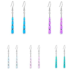 2025 Bohemian Women Earrings Party Girl Gift Fashion Imitation Opal long Drop Earrings for Women Jewelry Accessories